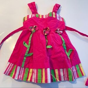 Bundle only 18 month Bonnie Baby hot pink dress